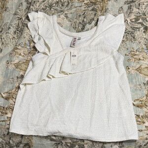 Anthropologie Dolan cream Ivory Textured Top Large NWT